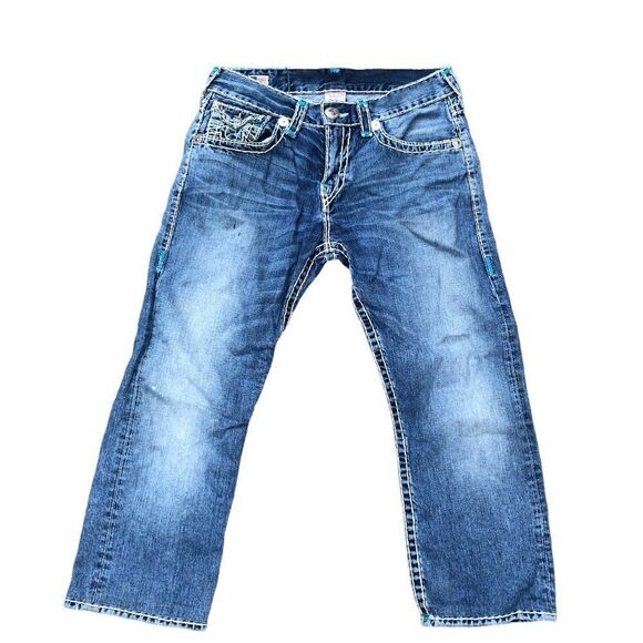 Vintage True Religion Jeans Size 33 RICKY SUPER T Blue - Picture 3 of 13